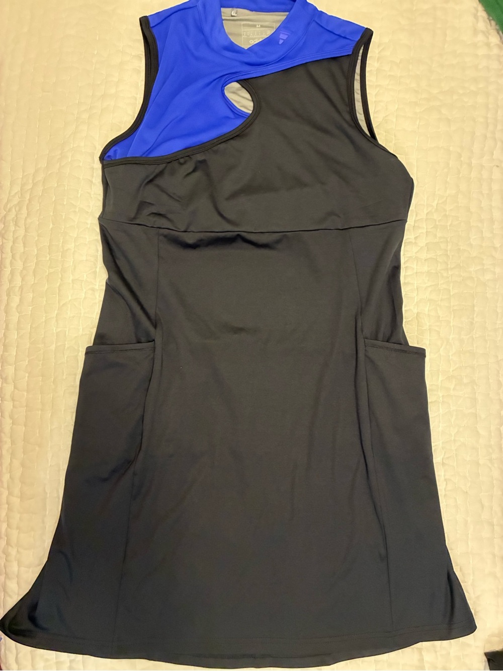 adidas Black and Royal Blue Athletic Tennis Dress and Shorts